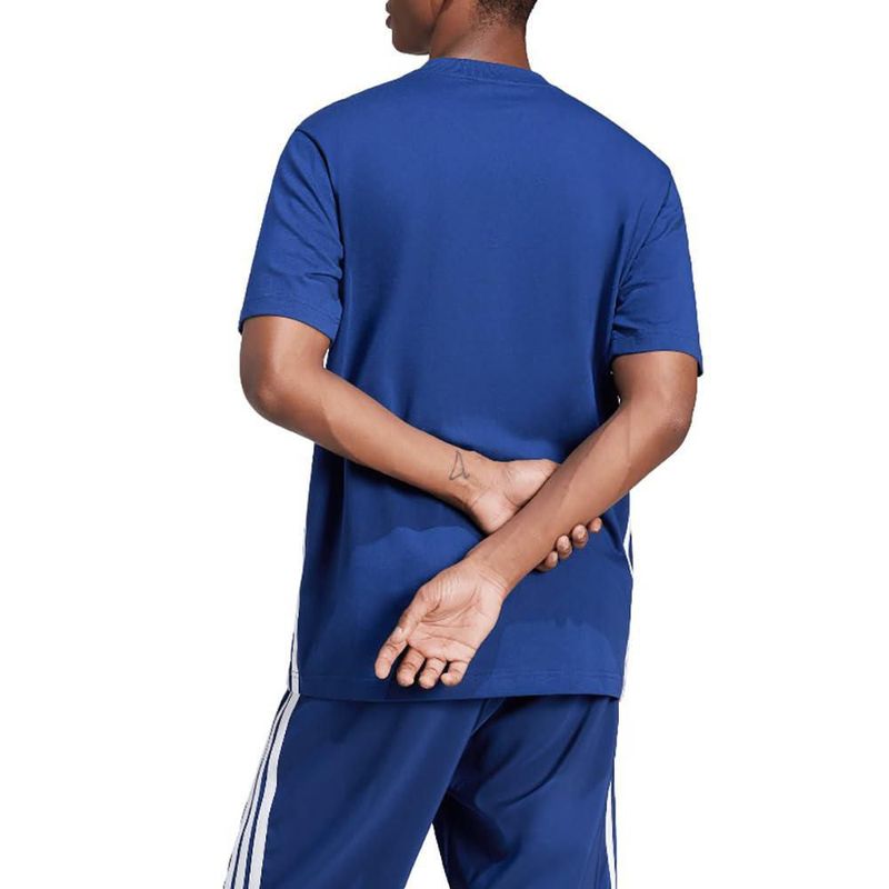 Camiseta adidas Essentials 3-Stripes Azul Oscuro/Blanco