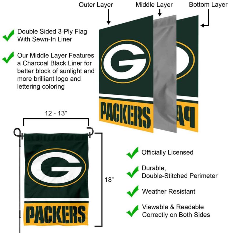 Bandera de jardín WinCraft 32 cm x 46 cm de doble cara