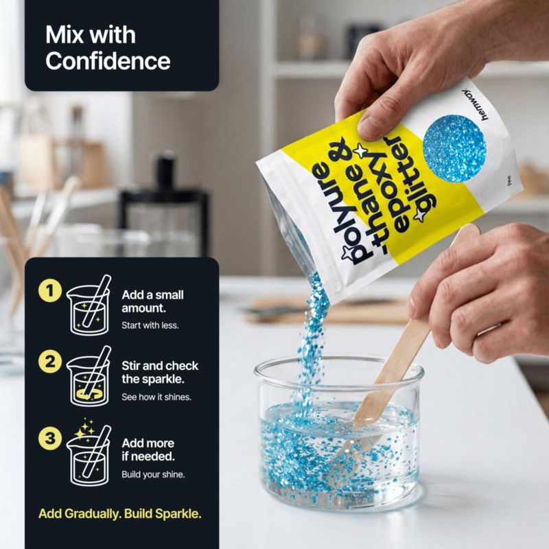 Purpurina Hemway Ocean Blue 100 g fina para poliuretano