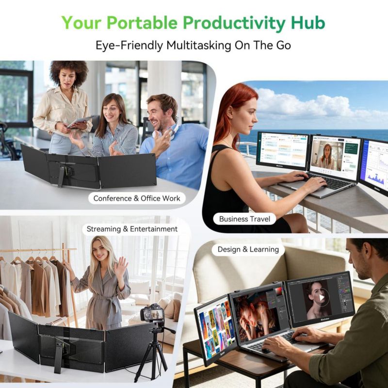 Monitor portátil Blackview de 14" FHD IPS USB‑C Plug & Play