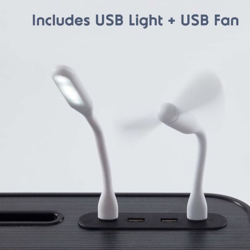 Mesa de Regazo Nestl 48 × 30 cm con Puerto USB – Soporte para Laptop