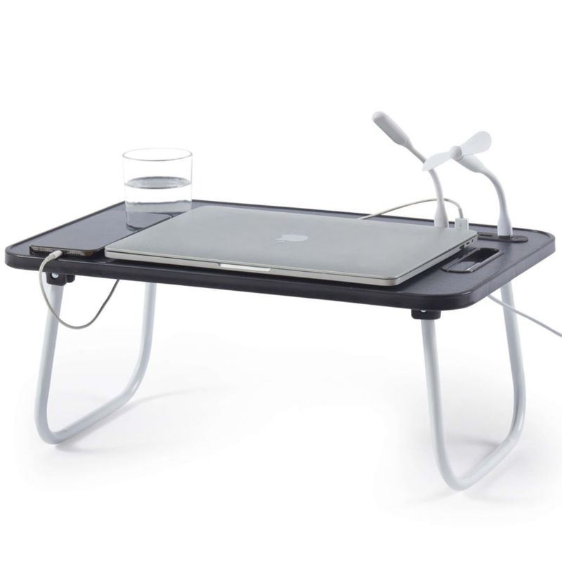 Mesa de Regazo Nestl 48 × 30 cm con Puerto USB – Soporte para Laptop