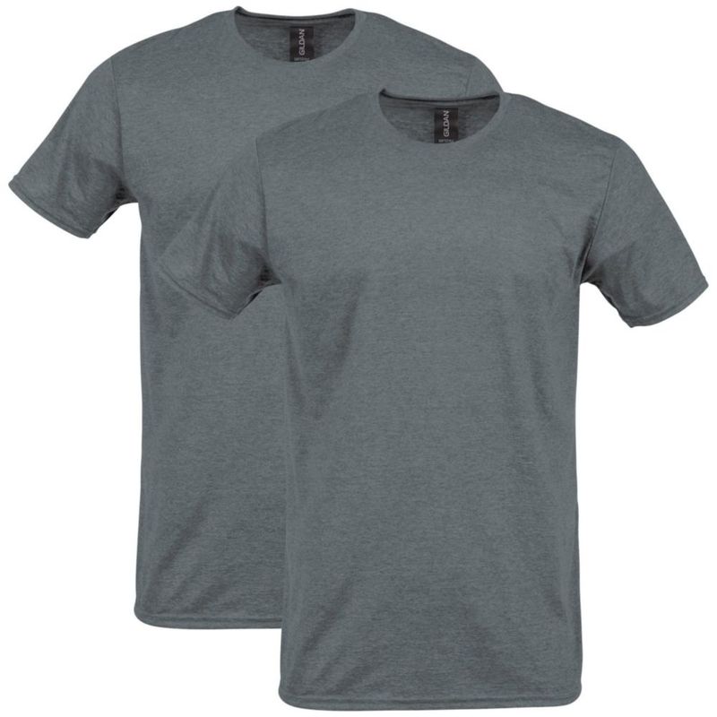 Camiseta Gildan G64000 Grafito Pack de 2 Mediana