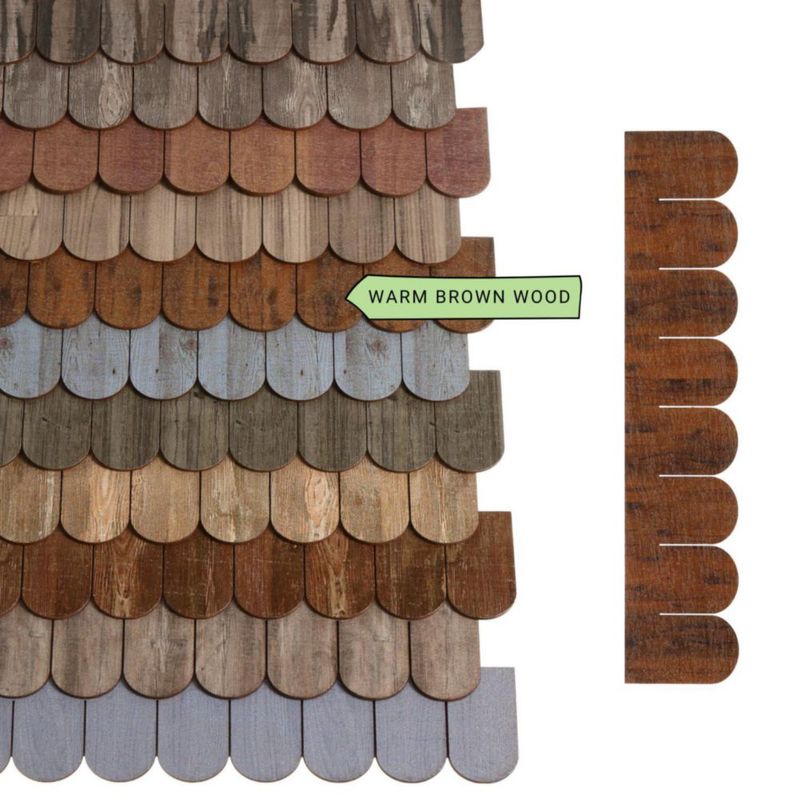 Tejas de techo miniatura REDUCIO! de madera 15 cm – 25 tiras para casa de muñecas