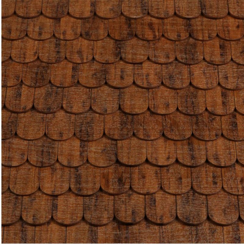 Tejas de techo miniatura REDUCIO! de madera 15 cm – 25 tiras para casa de muñecas