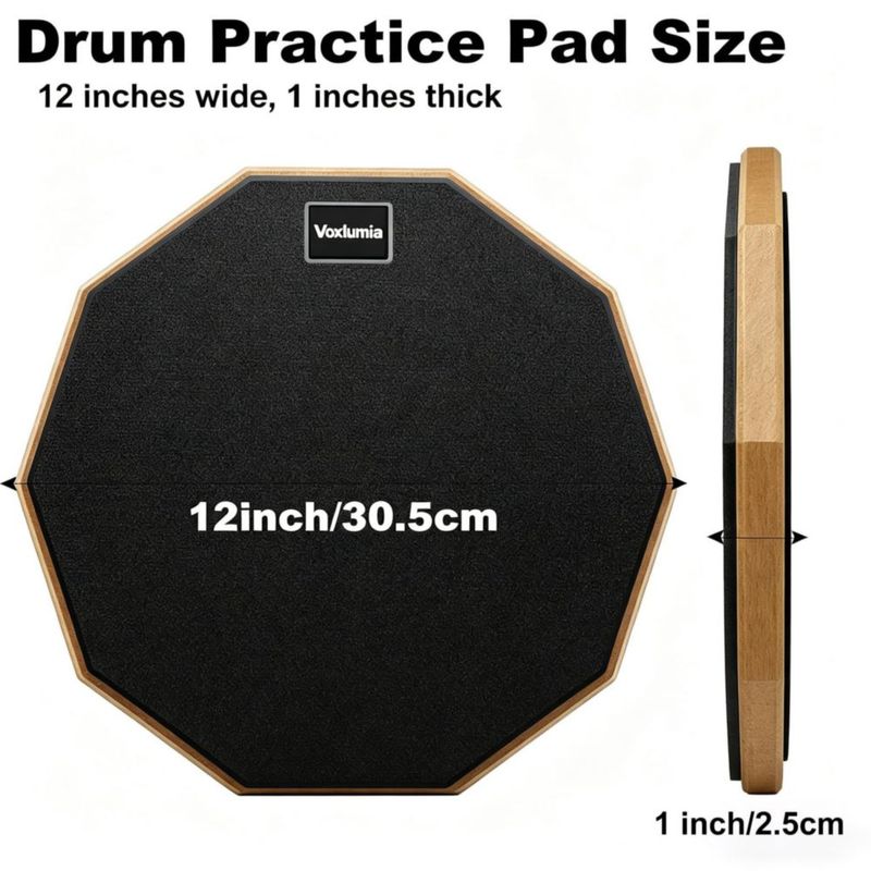 Pad de práctica portátil Voxlumia 30 cm - Negro