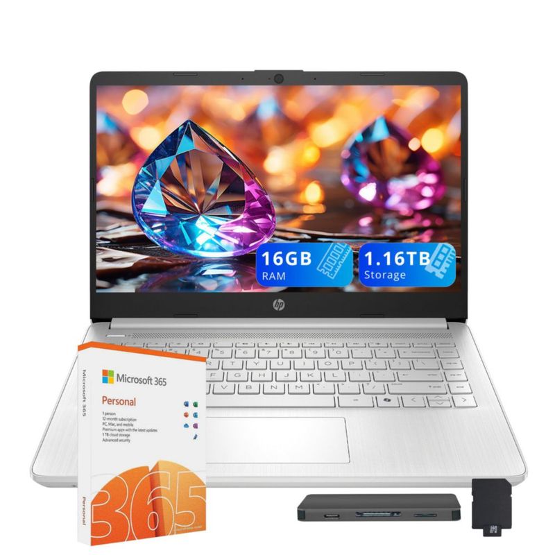 Portátil HP Stream 14" N150 16 GB RAM 116 TB SSD Windows 11 Plata