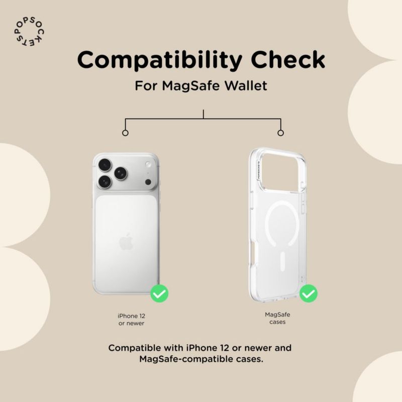 Cartera PopSockets para Móvil con MagSafe – Acabado Metálico Frost