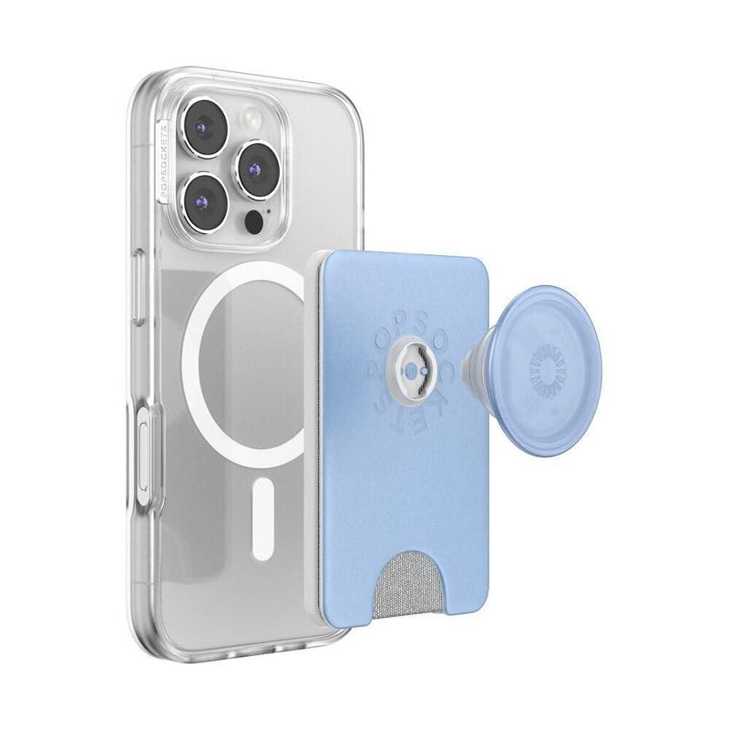 Cartera PopSockets para Móvil con MagSafe – Acabado Metálico Frost