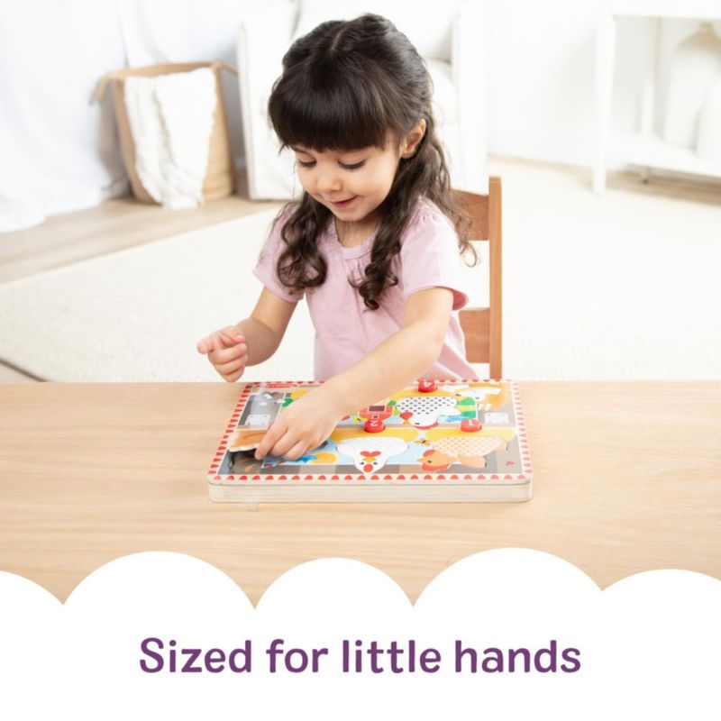 Rompecabezas de madera Melissa & Doug Happy Hens Push & Pop