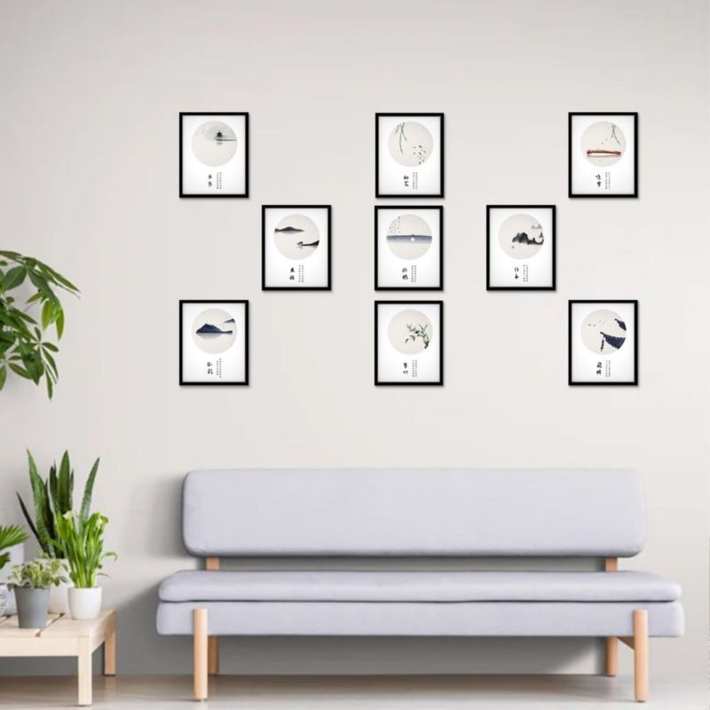 Marco de fotos Happy Reunion 20x25 cm (9 unidades) negro