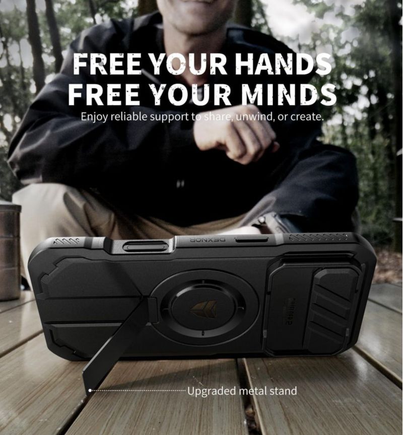 Funda Dexnor para iPhone 6.5" MagSafe con Soporte de Pie Negro