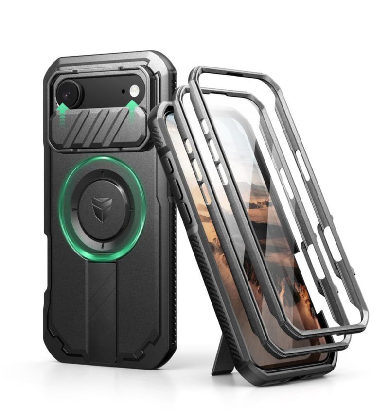 Funda Dexnor para iPhone 6.5" MagSafe con Soporte de Pie Negro