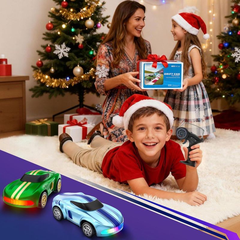 Coche RC Salazaza 1/64 4WD Luces LED 2 Velocidades Azul