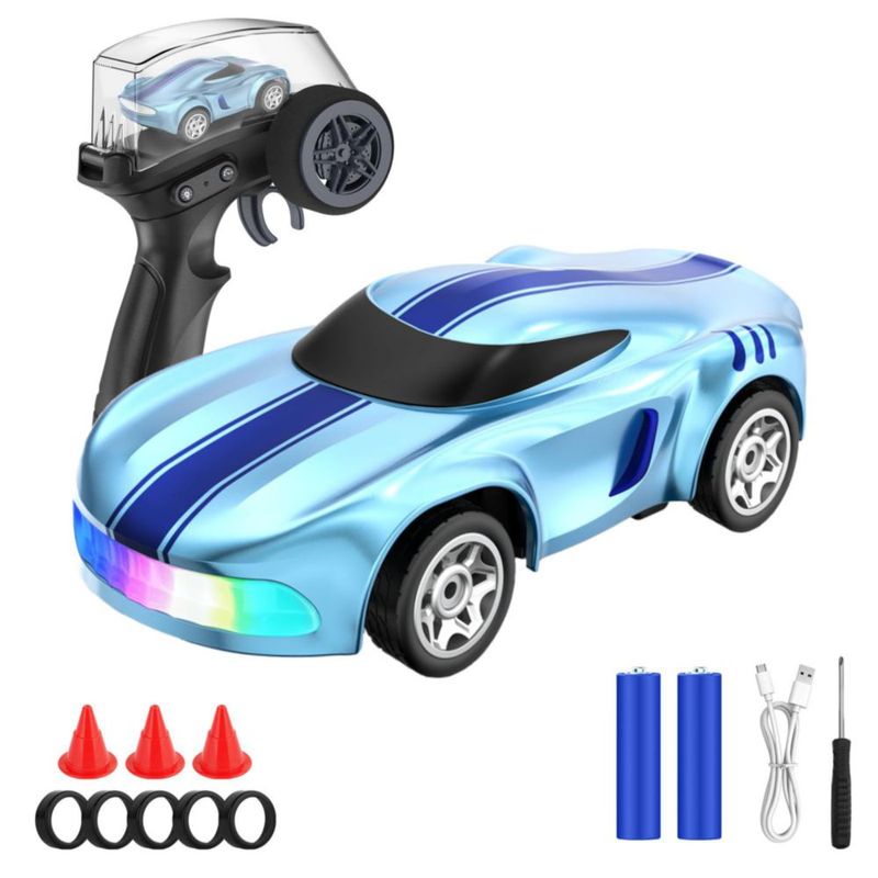 Coche RC Salazaza 1/64 4WD Luces LED 2 Velocidades Azul