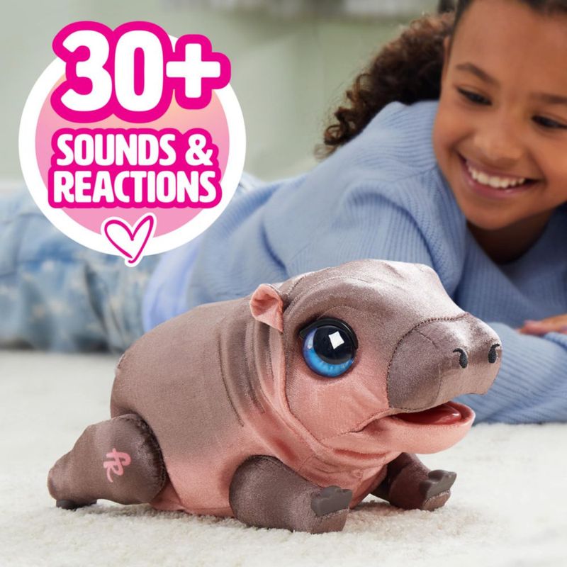 FurReal Sally la Hipopótamo Divertida Peluche Interactivo de 23 cm Juguete para Niños de 4 Años en Adelante de Just Play