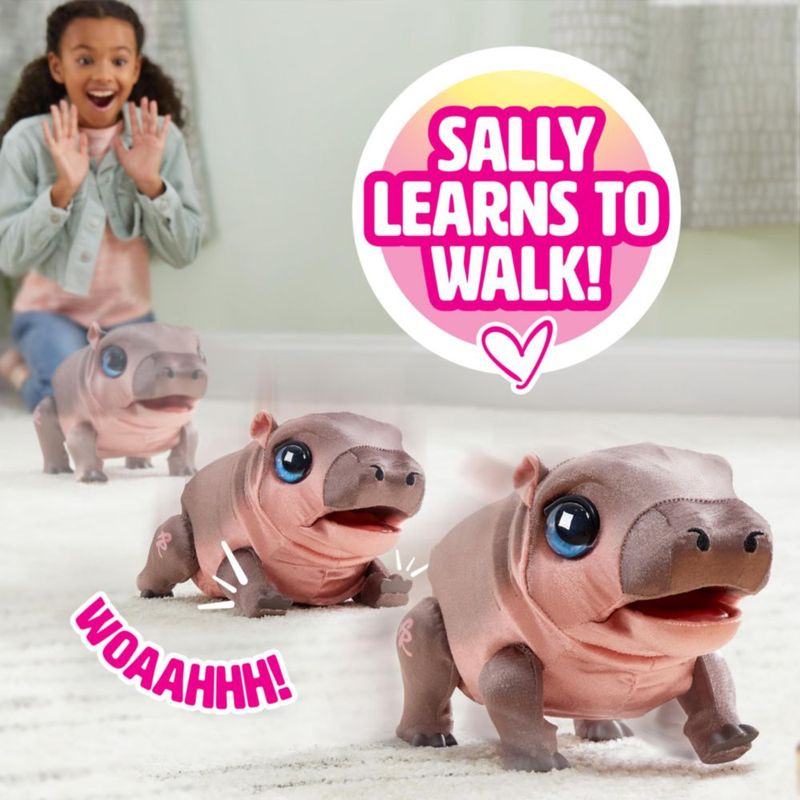 FurReal Sally la Hipopótamo Divertida Peluche Interactivo de 23 cm Juguete para Niños de 4 Años en Adelante de Just Play