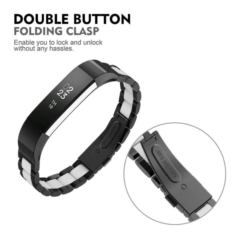 Correa de Acero Inoxidable Greeninsync para Fitbit Alta y Alta HR