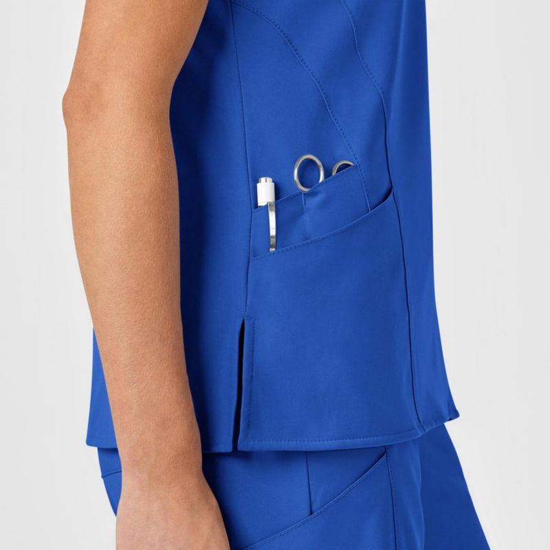 Top de Scrubs WINK W123 Cuello en V Azul Real 2X