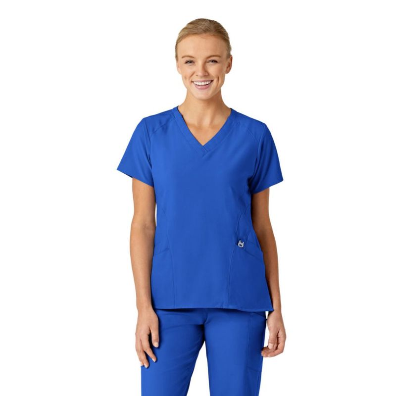 Top de Scrubs WINK W123 Cuello en V Azul Real 2X