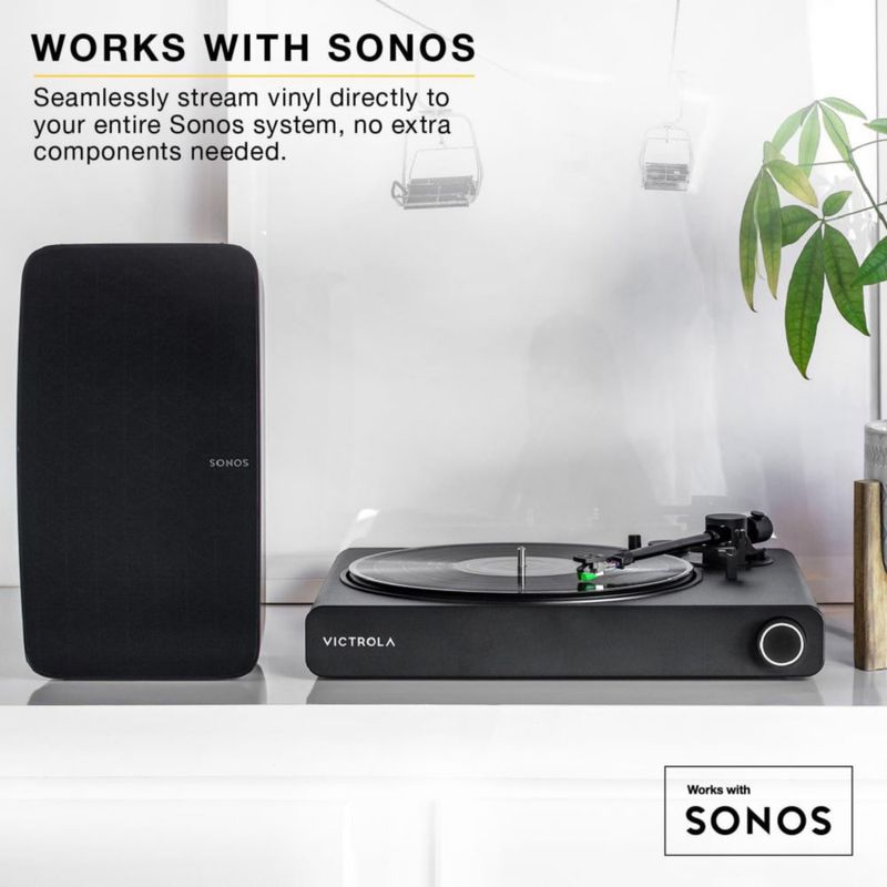 Tocadiscos Victrola Stream Onyx Wi-Fi Bluetooth de 2 velocidades