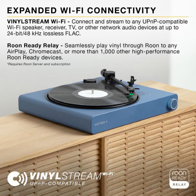 Tocadiscos Victrola Stream Onyx Wi-Fi Bluetooth de 2 velocidades