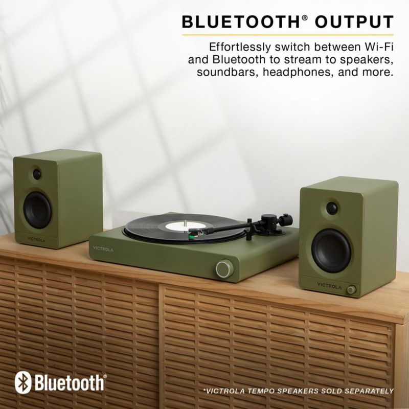 Tocadiscos Victrola Stream Onyx Wi-Fi Bluetooth de 2 velocidades