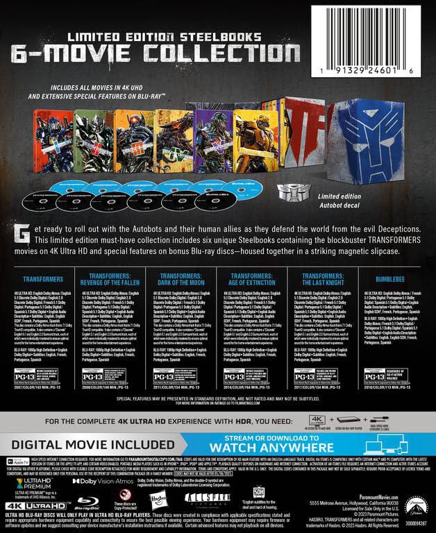 Colección de Películas Paramount Transformers (6 películas)