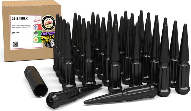 Tuercas de rueda Wheel Accessories Parts M14x1.50 11 cm negro