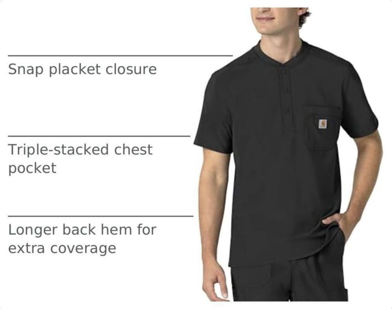 Top Scrub Carhartt Force Cross-Flex M Negro