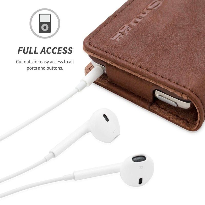 Funda de Cuero Snugg para iPod Classic 7ª Generación - Marrón Envejecido