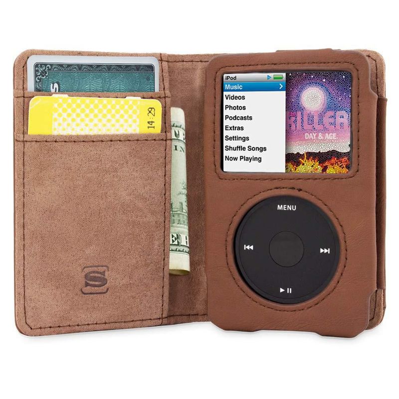 Funda de Cuero Snugg para iPod Classic 7ª Generación - Marrón Envejecido