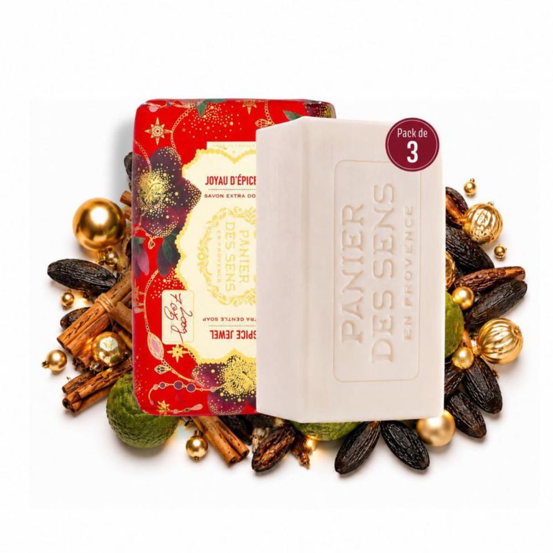 Set de 3 jabones en barra Panier des Sens 200 g con manteca de karité