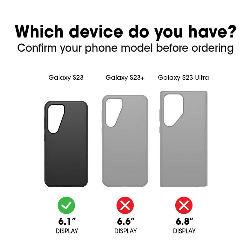Funda OtterBox Symmetry para Samsung Galaxy S23 – Negro compatible con carga inalámbrica