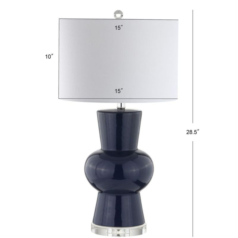 Lámpara de mesa JONATHAN Y 72 cm cerámica azul marino