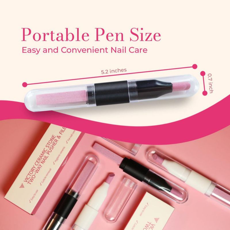 Lima de uñas VICTORY NAIL 2 piezas cerámica negra