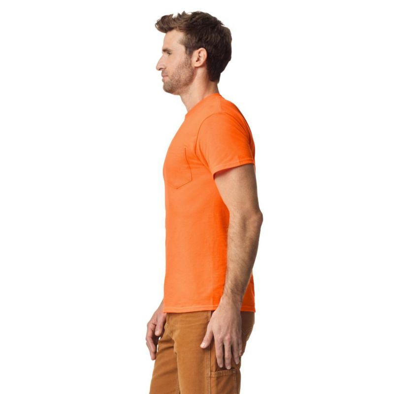 CAMISETA Gildan DryBlend Pack de 2 unidades Naranja de Seguridad Talla Mediana