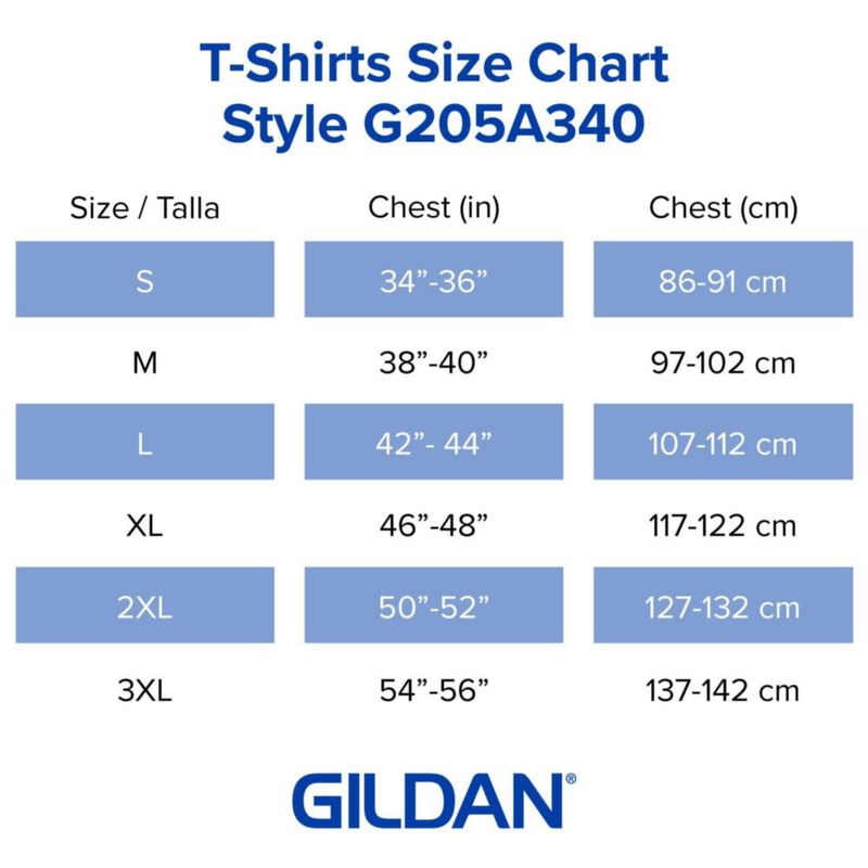 CAMISETA Gildan DryBlend Pack de 2 unidades Naranja de Seguridad Talla Mediana