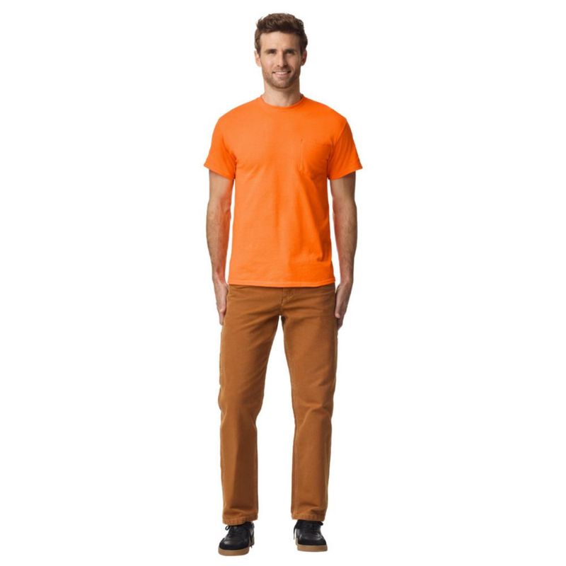 CAMISETA Gildan DryBlend Pack de 2 unidades Naranja de Seguridad Talla Mediana