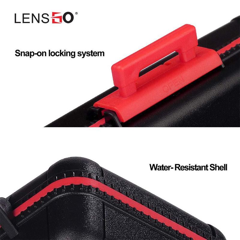 Estuche para Baterías LENSGO Resistente al Agua y a los Golpes - Rojo