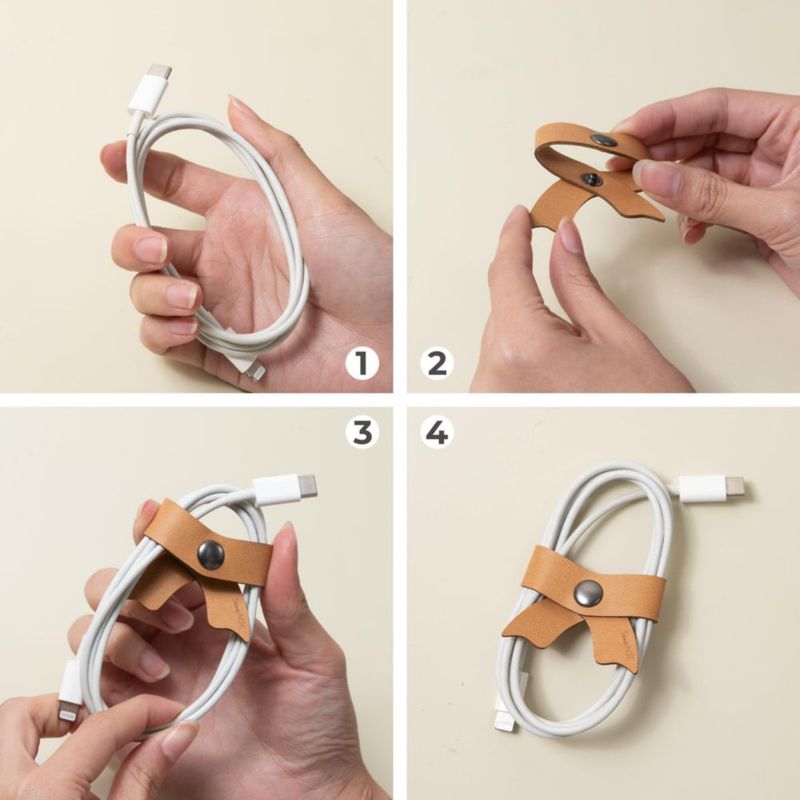 Brida para cables SenseAGE organizador de cables – paquete de 5 azul bebé
