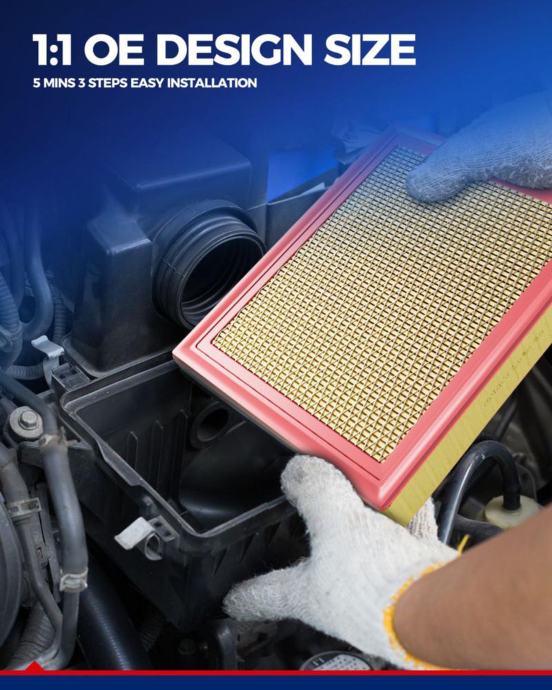 Filtro de aire del motor KAX CA12289 27 cm x 15 cm x 4 cm rectangular