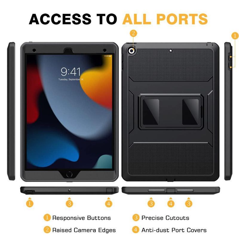 Funda MoKo para iPad 10.2" de cuerpo completo negra con soporte