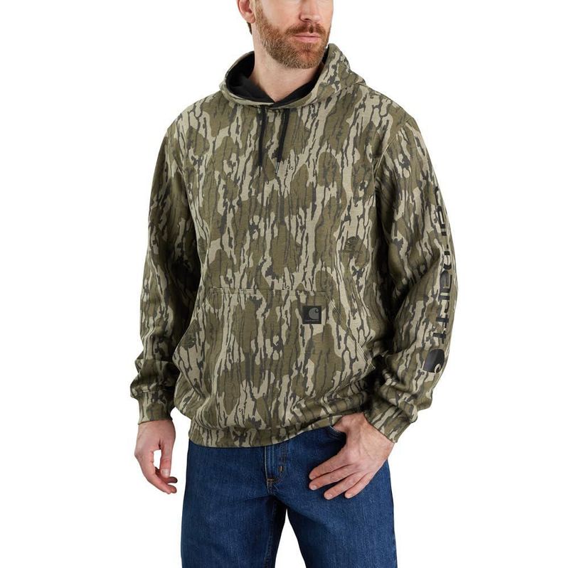 Sudadera Carhartt de manga camuflada con gráfico corte holgado