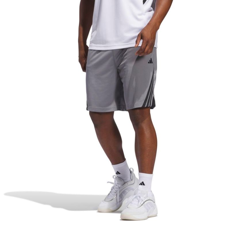 Pantalones cortos adidas talla media 18 cm gris/negro 3‑rayas