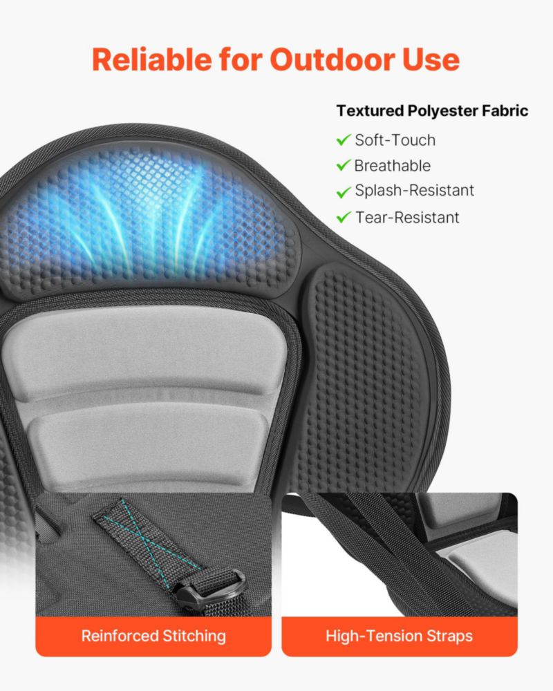 Asiento para kayak VEVOR – Pack de 2 con soporte lumbar de 13 cm