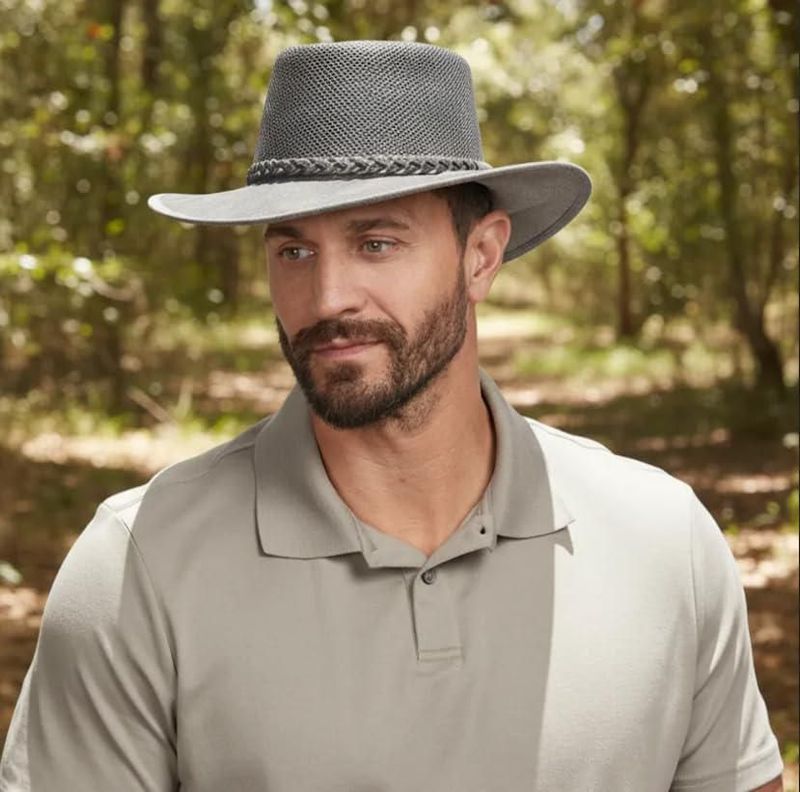 Sombrero American Hat Makers Breeze Mesh UPF 50 Gris