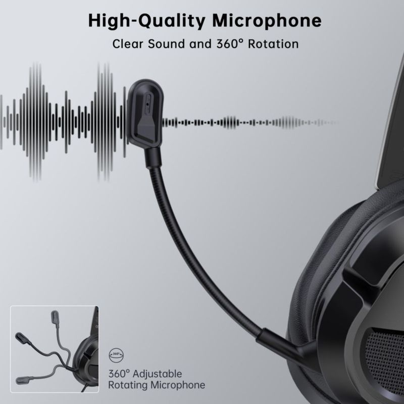 Auriculares AOC con cable para Xbox/PS5/PC micrófono con cancelación de ruido