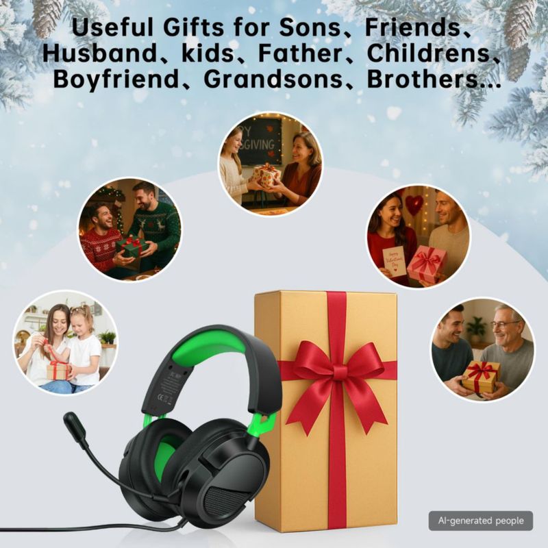 Auriculares AOC con cable para Xbox/PS5/PC micrófono con cancelación de ruido
