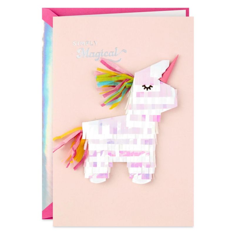 Tarjeta de cumpleaños Hallmark 13 cm con diseño de unicornio